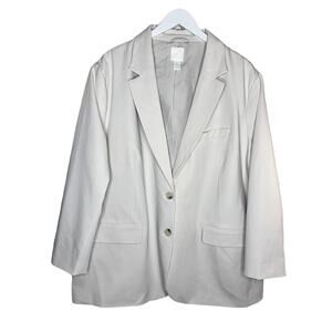 H&M Cream Of White Men's Two Button Blazer Sports Coat Lightweight Plus Sz XXL
